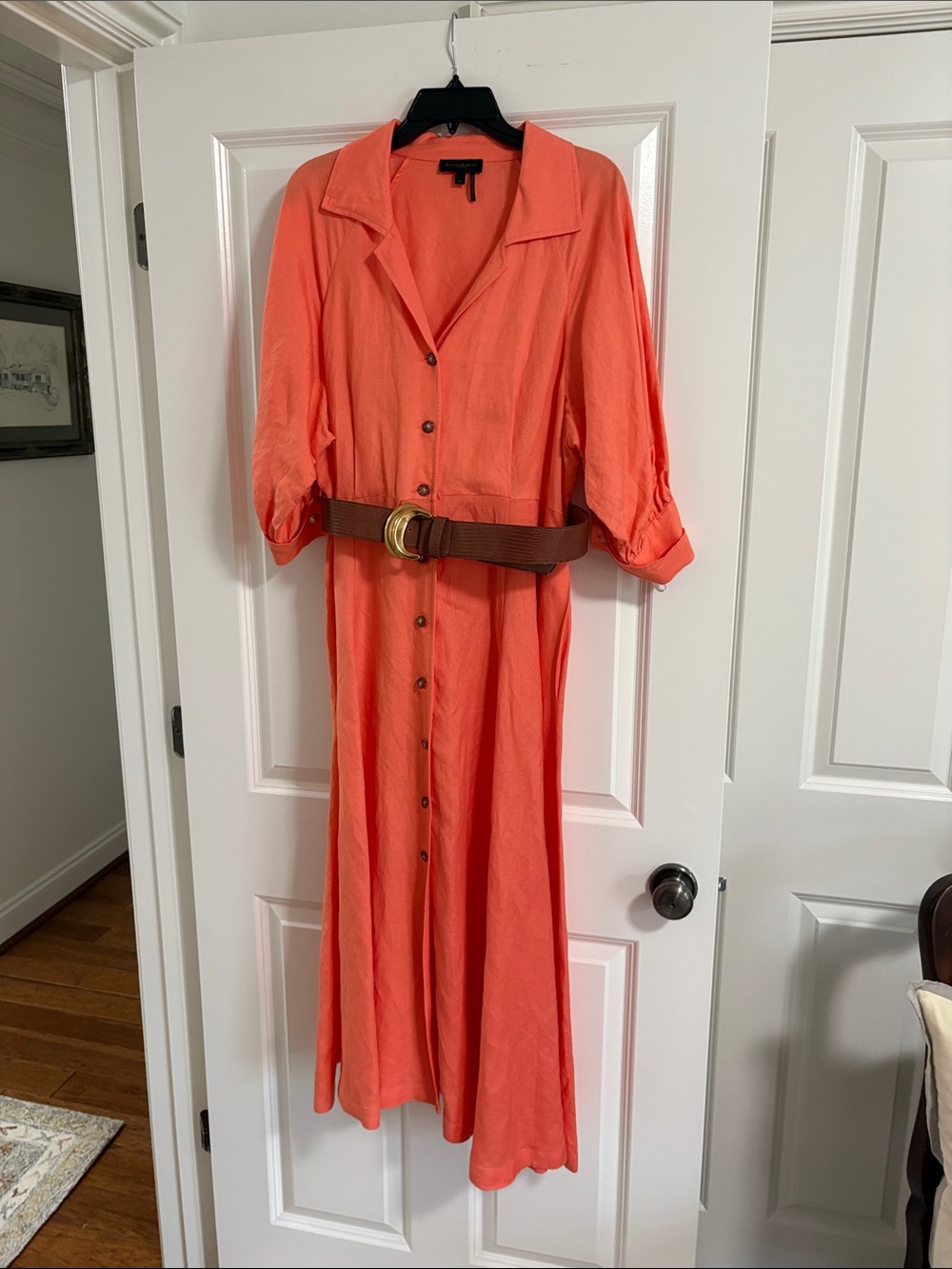Donna Karan Coral Shirt Dress